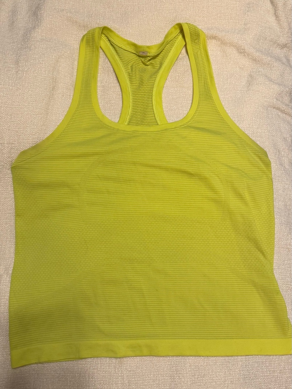 lululemon athletica Neon Yellow Racerback Tank